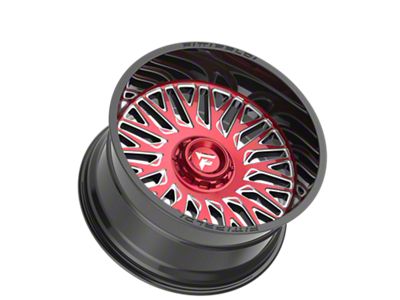 Fittipaldi Offroad FA07 Gloss Black Machined with Red Tint 6-Lug Wheel; 22x12; -44mm Offset (15-20 Yukon)