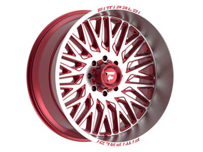 Fittipaldi Offroad FA07 Gloss Red with Machined Face and Lip 8-Lug Wheel; 26x12; -44mm Offset (17-22 F-250 Super Duty)