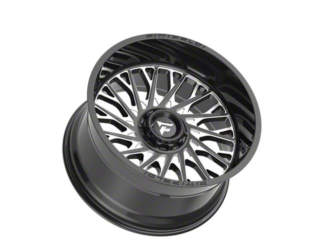 Fittipaldi Offroad FA08 Gloss Black Milled 6-Lug Wheel; 22x12; -44mm Offset (2024 Ranger)