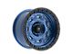 Fittipaldi Offroad FT100 Satin Blue with Black Ring 6-Lug Wheel; 17x9; -12mm Offset (2024 Ranger)