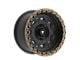 Fittipaldi Offroad FT100 Satin Black with Bronze Ring 6-Lug Wheel; 17x9; -12mm Offset (23-25 Canyon)