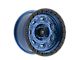 Fittipaldi Offroad FT100 Satin Blue with Black Ring 6-Lug Wheel; 17x9; -12mm Offset (23-25 Canyon)