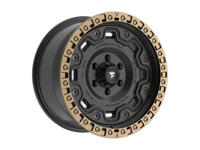 Fittipaldi Offroad FT100 Satin Black with Bronze Ring 6-Lug Wheel; 18x9; 18mm Offset (21-24 F-150)