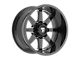 Fittipaldi Offroad FA16 Gloss Black Milled 8-Lug Wheel; 22x12; -51mm Offset (23-24 F-250 Super Duty)