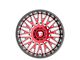 Fittipaldi Offroad FA07 Gloss Black Machined with Red Tint 6-Lug Wheel; 22x12; -44mm Offset (19-24 Silverado 1500)