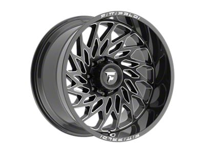 Fittipaldi Offroad FA20 Gloss Black Milled 8-Lug Wheel; 22x12; -44mm Offset (20-24 Silverado 3500 HD SRW)