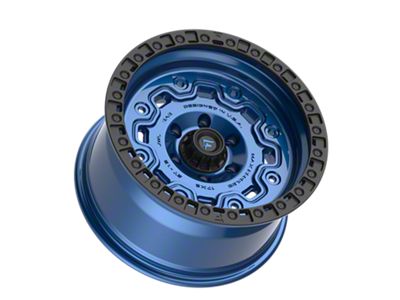 Fittipaldi Offroad FT100 Satin Blue with Black Ring 6-Lug Wheel; 17x9; -12mm Offset (15-20 Yukon)