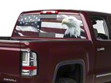 SEC10 Rear Window Decal; Flag and Eagle (07-25 Sierra 1500)