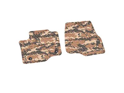 FLEXTREAD Factory Floorpan Fit Tire Tread/Scorched Earth Scene Front Floor Mats; Cyberflage Camouflage (17-22 F-350 Super Duty Regular Cab)