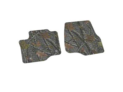 FLEXTREAD Factory Floorpan Fit Tire Tread/Scorched Earth Scene Front Floor Mats; Rugged Woods Camouflage (17-22 F-350 Super Duty Regular Cab)