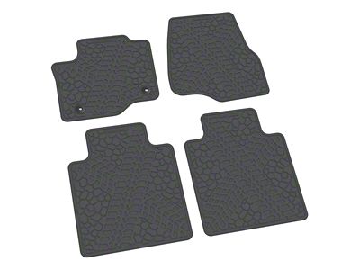 FLEXTREAD Factory Floorpan Fit Tire Tread/Scorched Earth Scene Front and Rear Floor Mats; Grey (17-22 F-350 Super Duty SuperCab, SuperCrew)