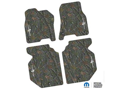 Factory Floorpan Fit Tire Tread/Scorched Earth Scene Front and Rear Floor Mats with White Lone Star Insert; Rugged Woods (19-24 RAM 1500 Crew Cab)