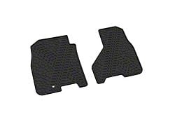 Factory Floorpan Fit Tire Tread/Scorched Earth Scene Front Floor Mats; Black (10-11 RAM 2500)