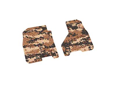 FLEXTREAD Factory Floorpan Fit Tire Tread/Scorched Earth Scene Front Floor Mats; Cyberflage Camouflage (10-11 RAM 3500)