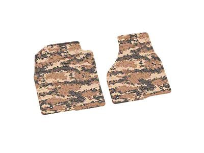 FLEXTREAD Factory Floorpan Fit Tire Tread/Scorched Earth Scene Front Floor Mats; Cyberflage Camouflage (12-18 RAM 3500 Regular Cab)