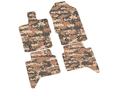 Factory Floorpan Fit Tire Tread/Scorched Earth Scene Front and Rear Floor Mats; Cyberflage Camouflage (19-25 Ranger SuperCrew)