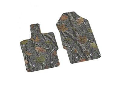 FLEXTREAD Factory Floorpan Fit Tire Tread/Scorched Earth Scene Front Floor Mats; Rugged Woods Camouflage (19-24 Ranger)