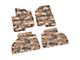 FLEXTREAD Factory Floorpan Fit Tire Tread/Scorched Earth Scene Front and Rear Floor Mats; Cyberflage Camouflage (19-24 Sierra 1500 Double Cab)