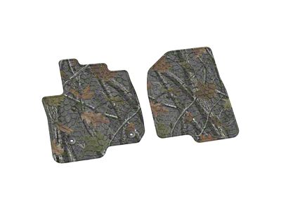 FLEXTREAD Factory Floorpan Fit Tire Tread/Scorched Earth Scene Front Floor Mats; Rugged Woods Camouflage (20-24 Sierra 2500 HD Regular Cab)