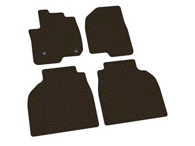 FLEXTREAD Factory Floorpan Fit Tire Tread/Scorched Earth Scene Front and Rear Floor Mats; Brown (20-24 Sierra 3500 HD Crew Cab)