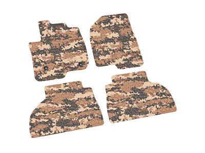 FLEXTREAD Factory Floorpan Fit Tire Tread/Scorched Earth Scene Front and Rear Floor Mats; Cyberflage Camouflage (19-24 Silverado 1500 Double Cab)