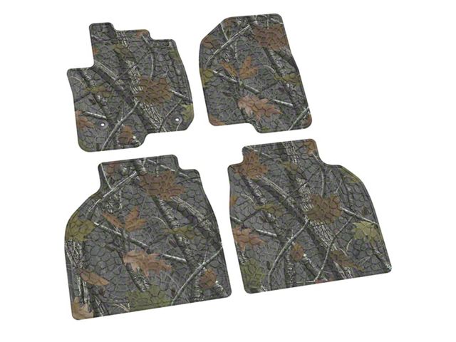 FLEXTREAD Factory Floorpan Fit Tire Tread/Scorched Earth Scene Front and Rear Floor Mats; Rugged Woods Camouflage (20-24 Silverado 2500 HD Crew Cab)