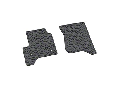 Factory Floorpan Fit Tire Tread/Scorched Earth Scene Front Floor Mats; Grey (15-19 Silverado 2500 HD Regular Cab)