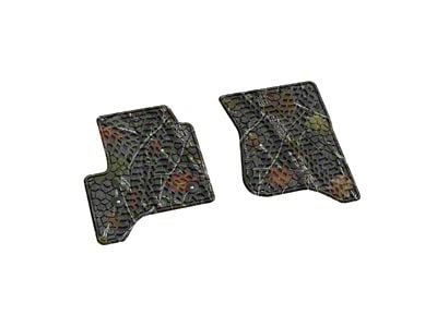 FLEXTREAD Factory Floorpan Fit Tire Tread/Scorched Earth Scene Front Floor Mats; Rugged Woods Camouflage (15-19 Silverado 2500 HD Regular Cab)