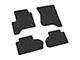 FLEXTREAD Factory Floorpan Fit Tire Tread/Scorched Earth Scene Front and Rear Floor Mats; Black (15-19 Silverado 3500 HD Double Cab)