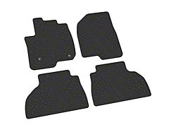 FLEXTREAD Factory Floorpan Fit Tire Tread/Scorched Earth Scene Front and Rear Floor Mats; Black (20-24 Silverado 3500 HD Double Cab)