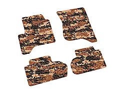 FLEXTREAD Factory Floorpan Fit Tire Tread/Scorched Earth Scene Front and Rear Floor Mats; Cyberflage Camouflage (15-19 Silverado 3500 HD Double Cab)