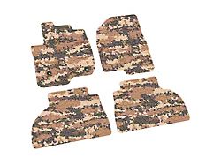 Factory Floorpan Fit Tire Tread/Scorched Earth Scene Front and Rear Floor Mats; Cyberflage Camouflage (20-25 Silverado 3500 HD Double Cab)