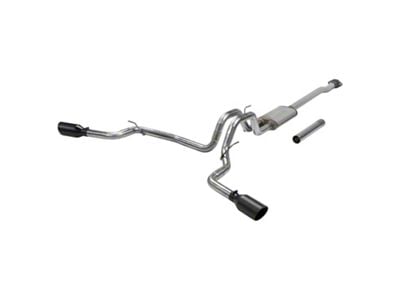 Flowmaster FlowFX Dual Exhaust System with Black Tips; Side Exit (15-20 2.7L EcoBoost F-150)