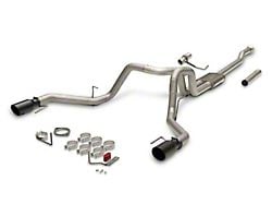 Flowmaster FlowFX Dual Exhaust System with Black Tips; Rear Exit (23-24 2.7L EcoBoost F-150 w/ Factory Dual Exhaust)