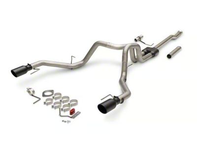 Flowmaster Outlaw Dual Exhaust System with Black Tips; Rear Exit (23-24 2.7L EcoBoost F-150 w/ Factory Dual Exhaust)