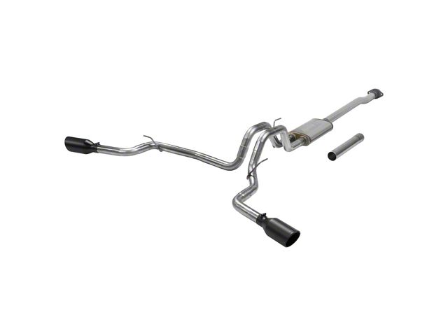 Flowmaster FlowFX Dual Exhaust System with Black Tips; Side Exit (15-20 3.5L EcoBoost F-150, Excluding Raptor & 19-20 F-150 Limited)