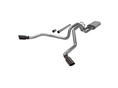 Flowmaster FlowFX Dual Exhaust System with Black Tips; Side Exit (94-01 3.9L RAM 1500)