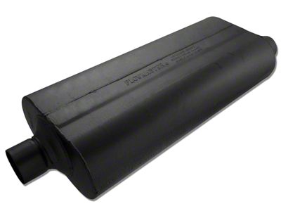 Flowmaster 70 Series Center/Offset Oval Muffler; 2.50-Inch Inlet/2.50-Inch Outlet (Universal; Some Adaptation May Be Required)