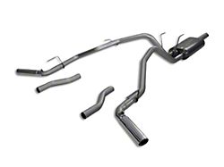 Flowmaster American Thunder Dual Exhaust System with Polished Tips; Side/Rear Exit (09-18 5.7L RAM 1500 w/ Factory Single Exhaust)