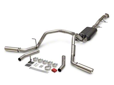 Flowmaster American Thunder Dual Exhaust System with Polished Tips; Side/Rear Exit (23-24 Canyon)