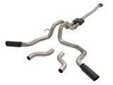 Flowmaster Outlaw Dual Exhaust System with Black Tips; Side/Rear Exit (15-17 3.5L V6 F-150)