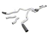 Flowmaster Outlaw Dual Exhaust System with Black Tips; Side/Rear Exit (09-10 4.6L F-150)