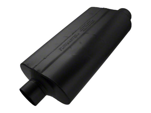 Flowmaster 50 Series HD Offset/Center Oval Muffler; 3-Inch Inlet/3-Inch Outlet (Universal; Some Adaptation May Be Required)