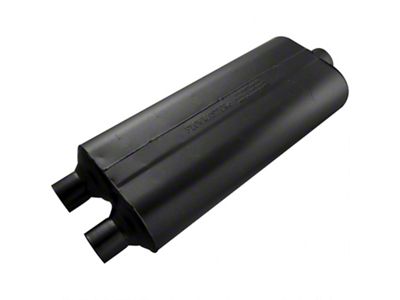 Flowmaster 70 Series Dual/Center Oval Muffler; 2.25-Inch Inlet/3-Inch Outlet (Universal; Some Adaptation May Be Required)