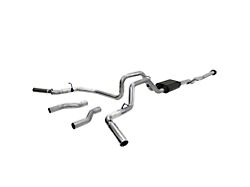 Flowmaster American Thunder Stainless Steel Dual Exhaust System with Polished Tips; Side/Rear Exit (99-06 4.8L/5.3L Sierra 1500 Extended Cab w/ 6.50-Foot Standard Box)