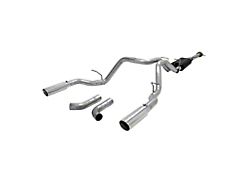 Flowmaster American Thunder Dual Exhaust System with Polished Tips; Side/Rear Exit (11-19 6.0L Sierra 2500 HD)