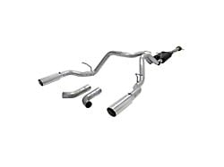 Flowmaster American Thunder Dual Exhaust System with Polished Tips; Side/Rear Exit (11-19 6.0L Sierra 3500 HD)