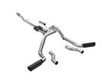 Flowmaster Outlaw Dual Exhaust System with Black Tips; Side/Rear Exit (19-25 5.3L Silverado 1500 w/o Factory Dual Exhaust)