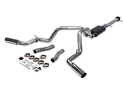 Flowmaster American Thunder Dual Exhaust System with Polished Tips; Side/Rear Exit (20-25 6.6L Gas Silverado 3500 HD)