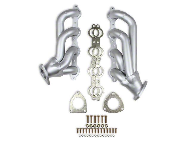 Flowtech 1-3/4-Inch Shorty Headers; Ceramic (07-13 6.0L Sierra 3500 HD)